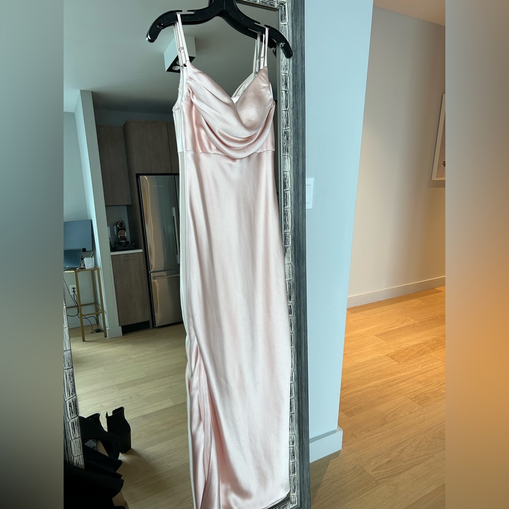 Revelry Blush Skye Satin Dress
